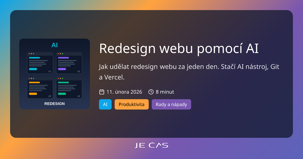 Redesign webu pomocí AI