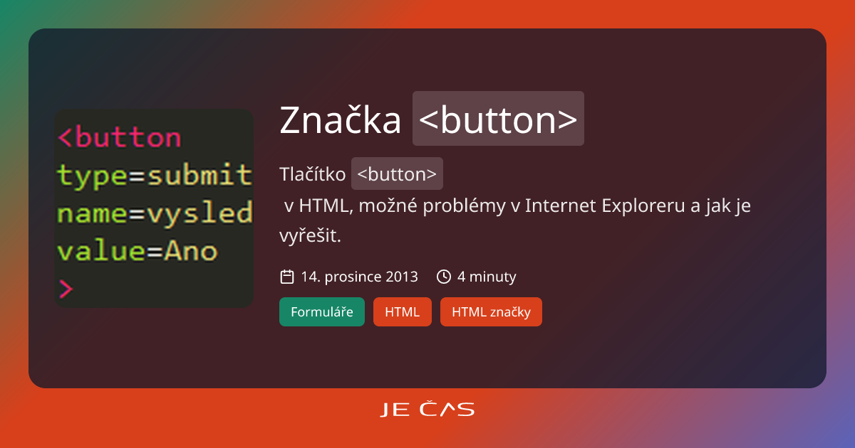 HTML tlačítko