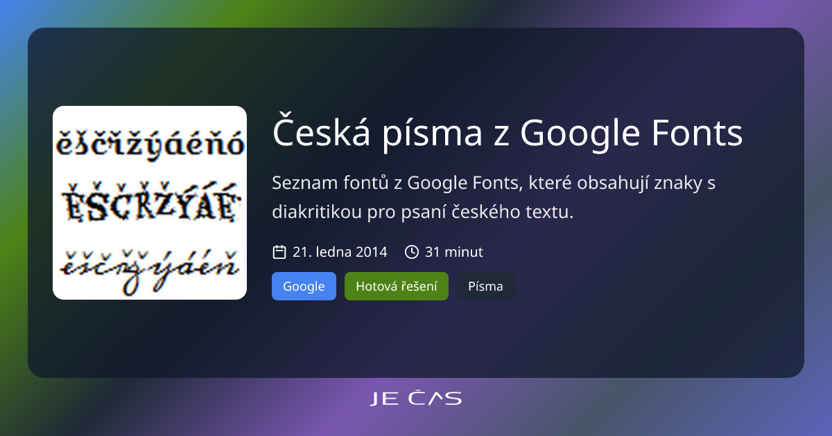 Česká písma (250 fontů)