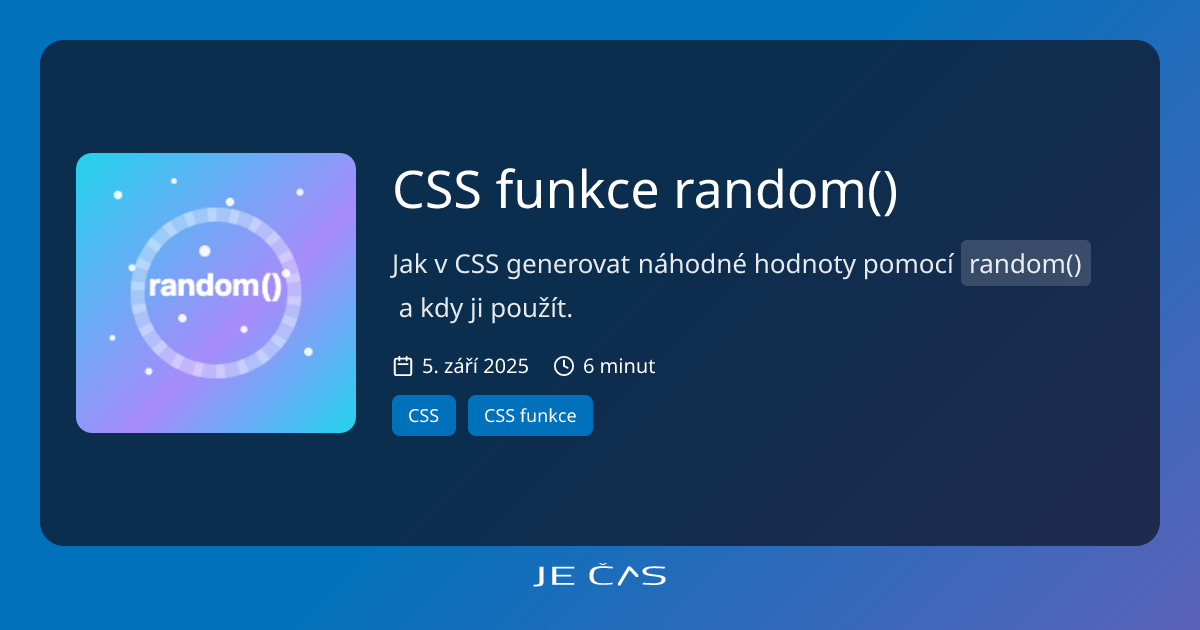 CSS funkce random()
