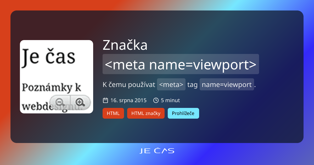 Meta tag viewport