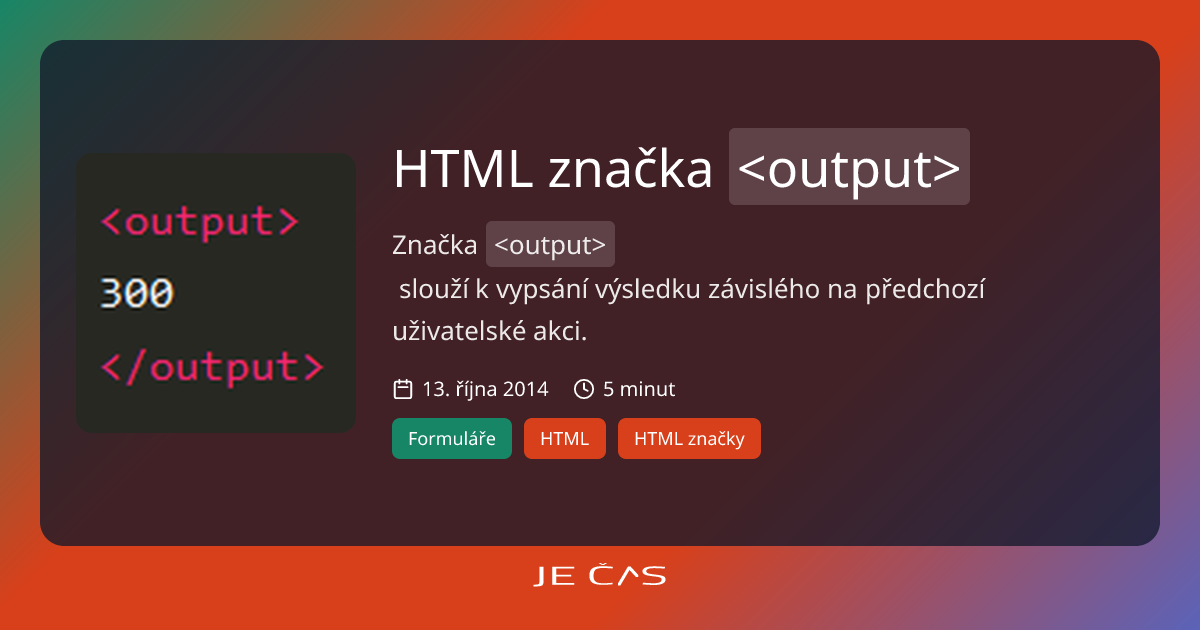 HTML značka output