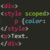 HTML atribut scoped