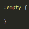 CSS selektor :empty