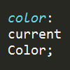 CSS barva currentColor