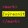 HTML značka mark