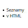 HTML seznamy