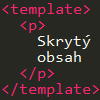 HTML značka template