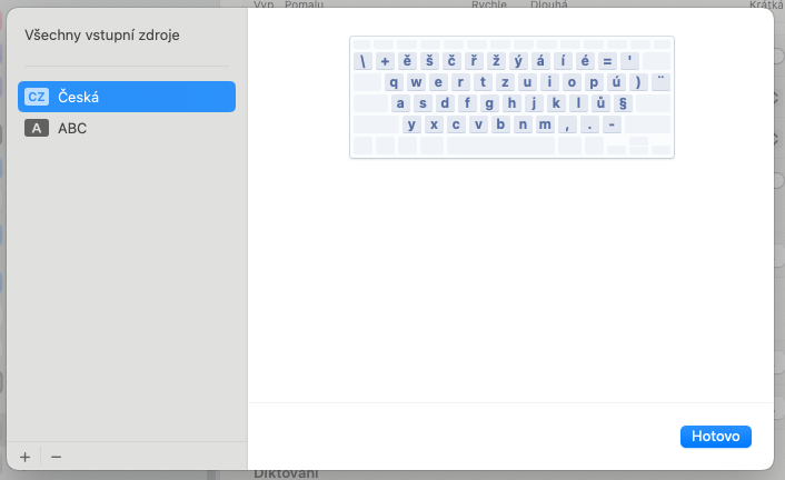 Česká klávesnice v macOS