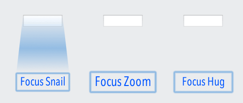 Různé efekty přesouvání focusu