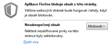 Smíšený obsah ve Firefoxu