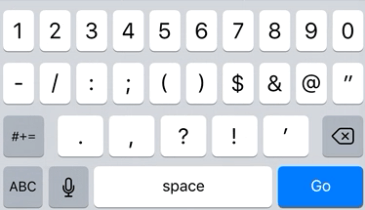 Klávesnice type=number na iOS
