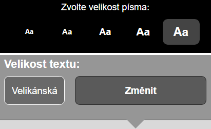 Zvětšení velikosti písma