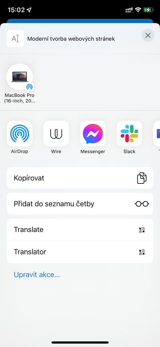 Web Share API v iOS