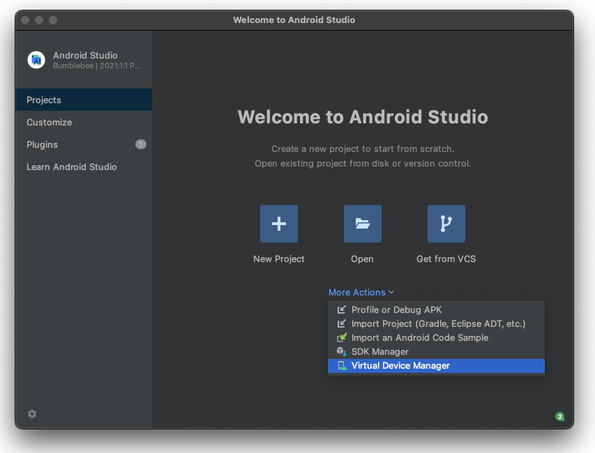 Android studio emulátor